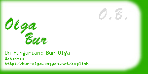 olga bur business card